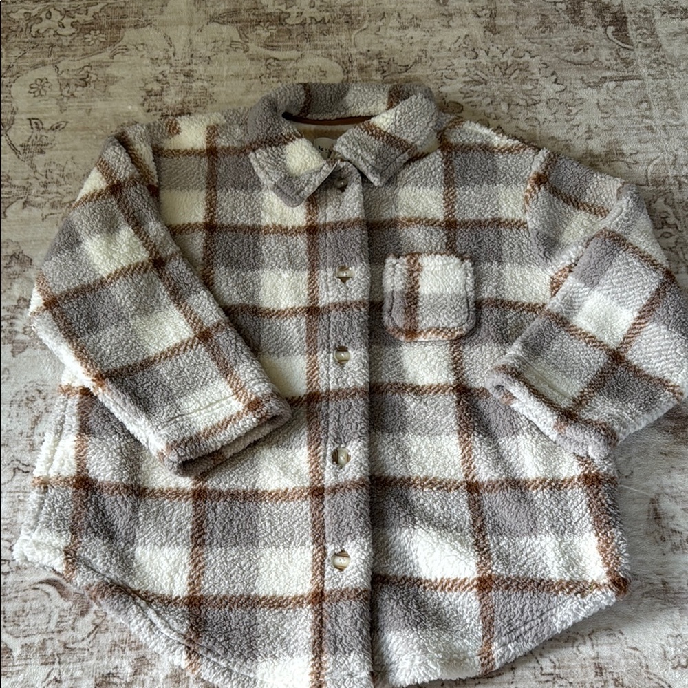 Koolaburra Plaid Sherpa Teddy Jacket